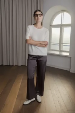 Karlie* lyhythihainen cashmere neule, cream