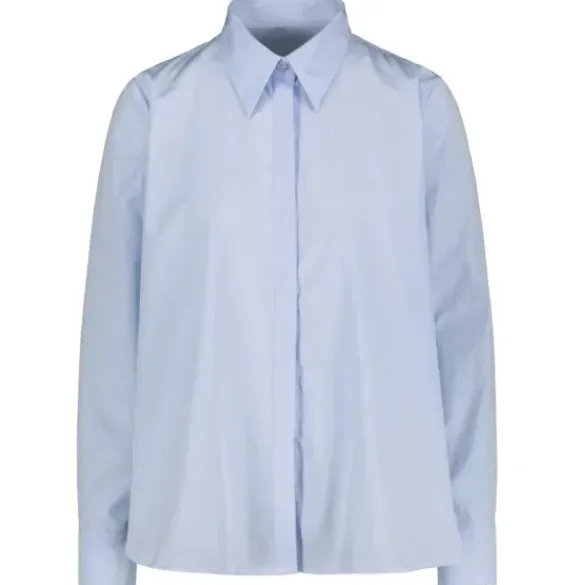 Klassinen paitapusero pitkillä hihoilla, vaaleansininen