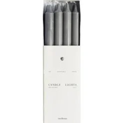 Kruunukynttilä 8-pack, grey