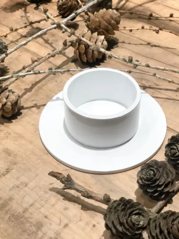 KunstIndustrien The Circle kynttilänjalka 7 cm, valkoinen