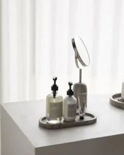 Meraki - marmoritarjotin 28cm, oval beige