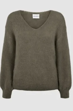 Milana alpakkaneule, dark taupe