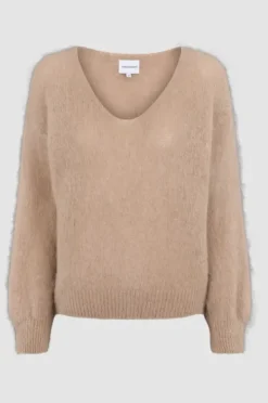 Milana alpakkaneule, medium brown