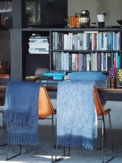 Mohair torkkupeitto, Denim Blue