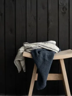 Nella vohvelipyyhe 50x70, blue stripe