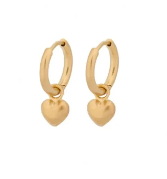 Pernille Corydon - Heart Huggies korvakorut, kulta