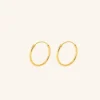 Pernille Corydon - Micro Plain Hoops, kulta 15mm