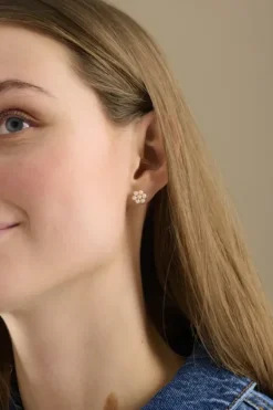 Pernille Corydon - Ocean Bloom nappikorvakorut, kulta