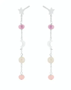 Pernille Corydon - Pastel Dream ketjukorvakorut, hopea