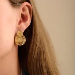 Pernille Corydon - Starlight Earrings 30mm, kulta