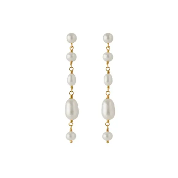 Pernille Corydon - White Dreams korvakorut, kulta