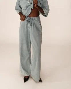 Pompon farkut, skye blue