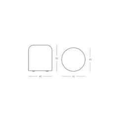 Pouf rahi 45x46, mocca