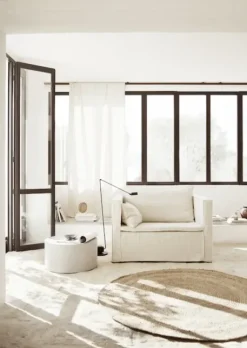 Pyöreä juuttimatto