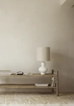 Pöytävalaisin curve, valkoinen