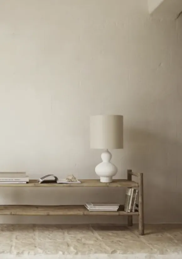 Pöytävalaisin curve, valkoinen