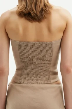 Samsoe&Samsoe - Saelynn toppi pellavaa, chinchilla