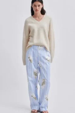 Second Female - Brook neule Loose V-Neck, brazilian sand