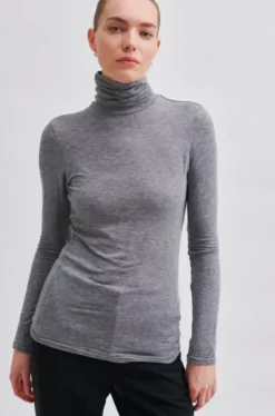 Second Female - Matima poolopaita, grey melange