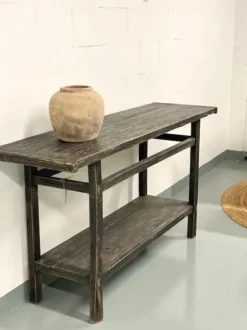 Snowdrops Copenhagen - pitkä sivupöytä hyllyllä #802, black