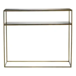 Tine K Home - metallinen konsolipöytä 35x100, honeygold