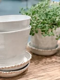 Tuias - Keraaminen kukkaruukku, valkoinen