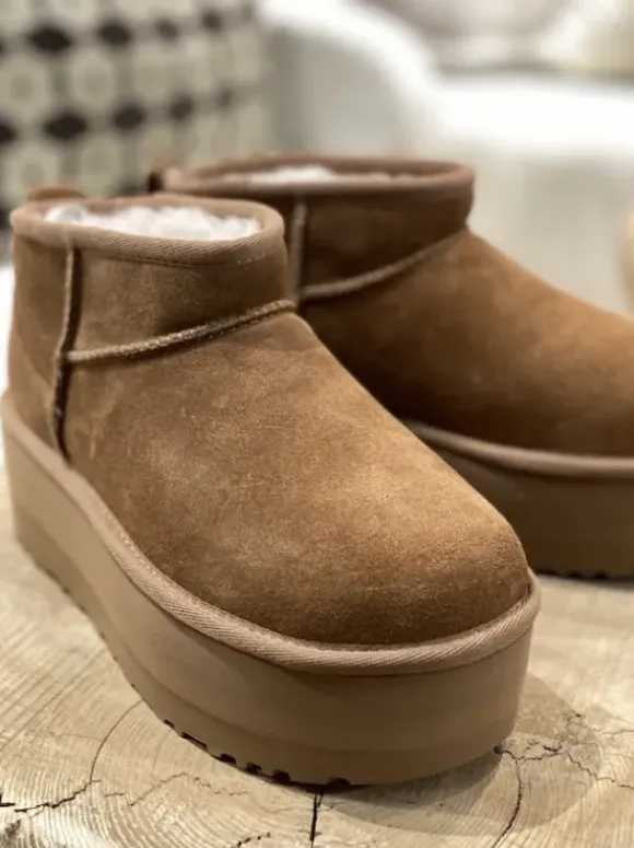 UGG - Classic ultra mini platform, chestnut