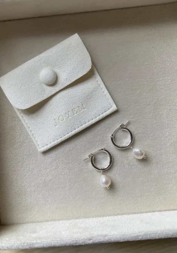 Venice Pearl Hoop korvakorut, hopea