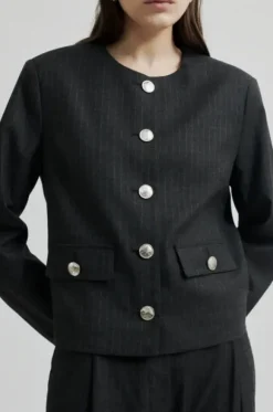 Wake lyhyt bleiseri, dark grey melange