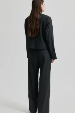 Wake lyhyt bleiseri, dark grey melange