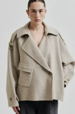 Walance lyhyt villakangastakki, beige melange