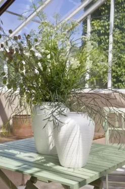 Willow maljakko H25 cm, valkoinen