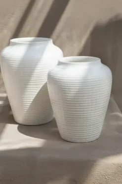 Willow maljakko H35 cm, valkoinen